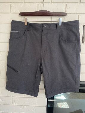 Royal Robbins Mens 38 Alpine Tour Shorts Charcoal Gorpcore